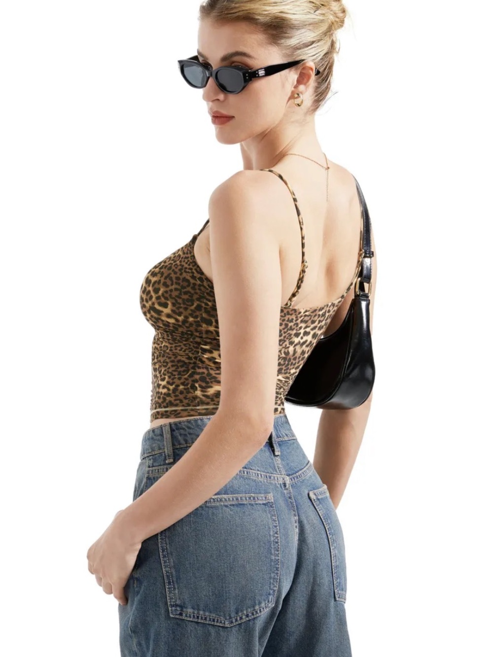 Suuksess Printed Buttery Soft Cami Tank Top Cheetah Women’s Small
